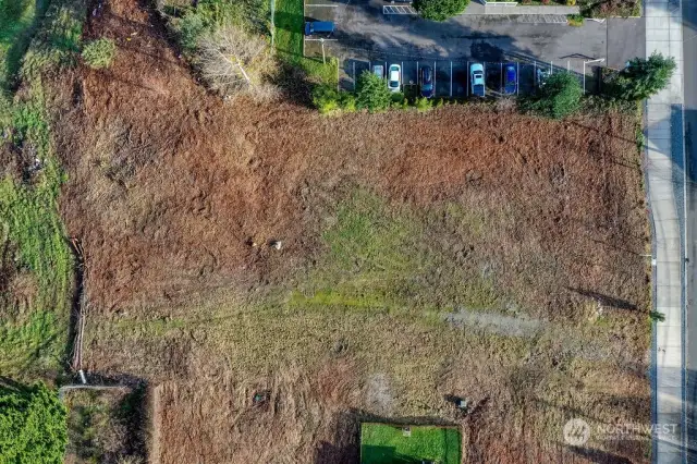 Aerial view drone shots of 5 Lots, cleared and leveled.