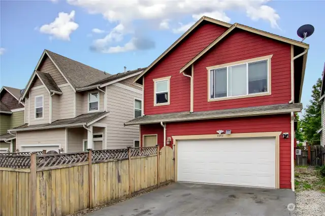 Back Of Home W/ 2 Car Garage