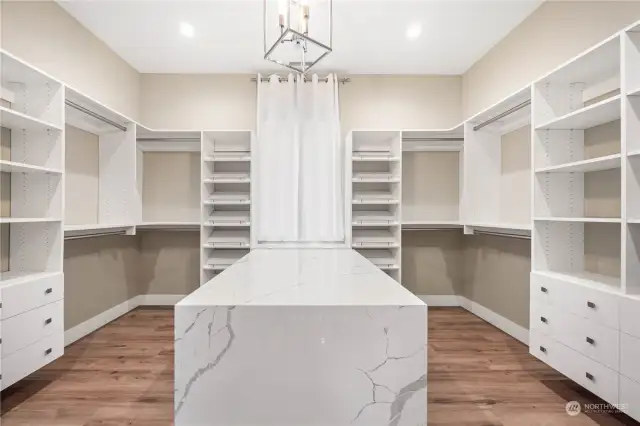 This primary closet will blow you away!