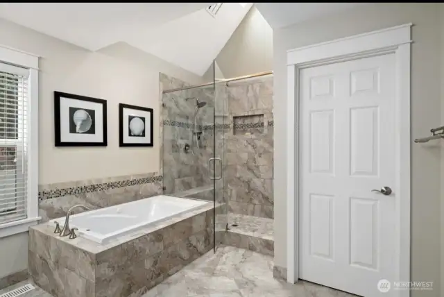 Walk in shower for two