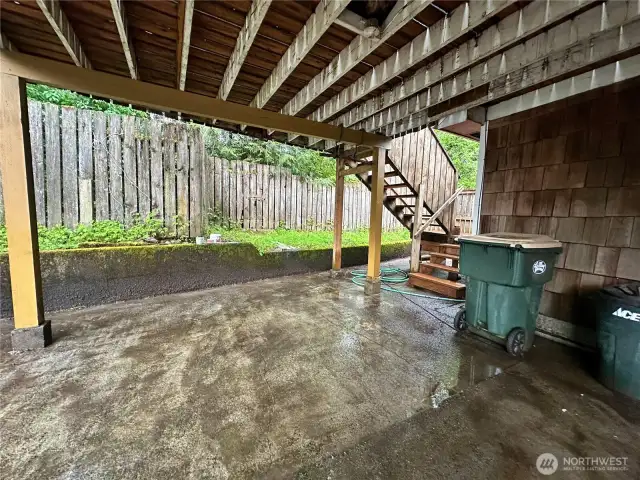 Off carport area