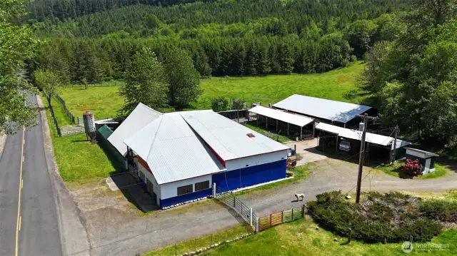 West side of decommissioned dairy parlor
