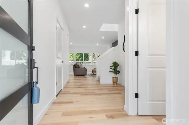 Entrance door to right is for the 1/2 bathroom