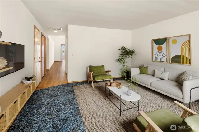 Walking into the home you have a formal living space