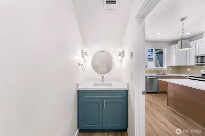 Unit A downstairs half bath