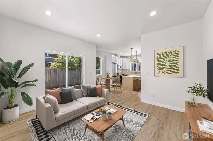 Unit B living room