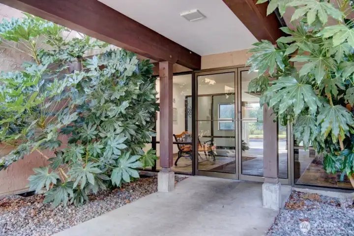 Entry to the lobby of the condo.