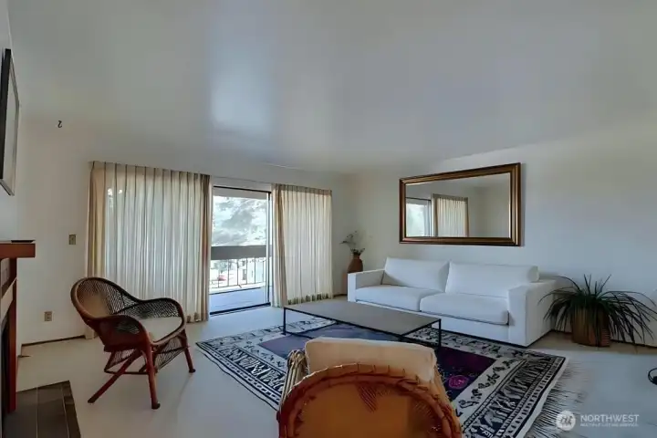 Living room virtually staged.