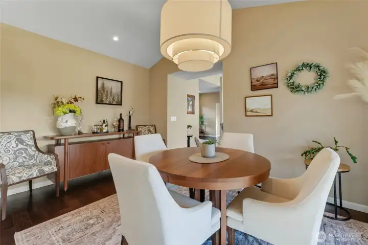 Eating area attached to kitchen
