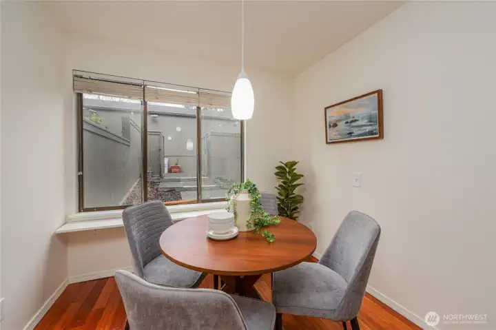 Kitchen nook for morning coffee!