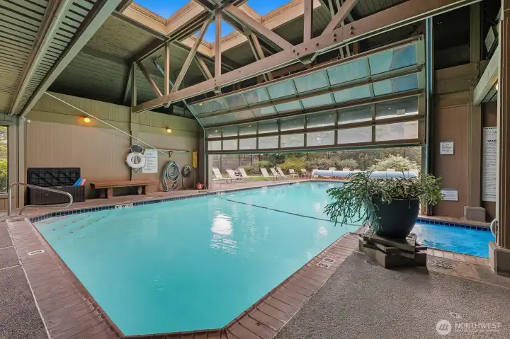 Indoor-outdoor pool!