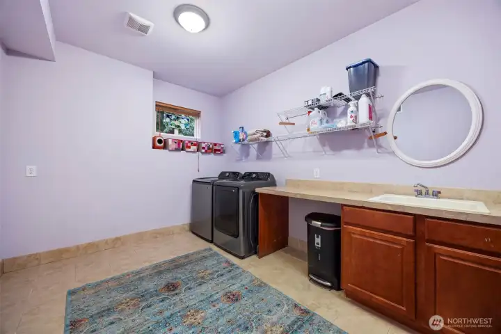 Laundry/storage room.