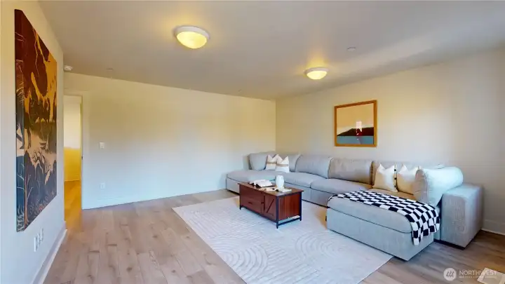 Upstairs - Bedroom 5. Shown as media room / playroom. Image 2 of 2.