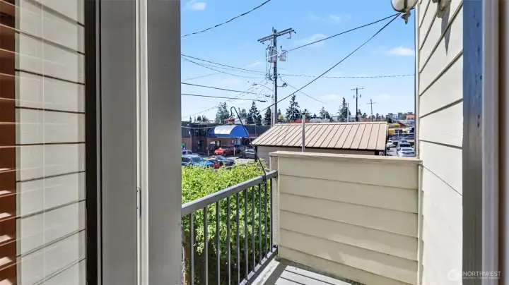 Balcony off of the living room