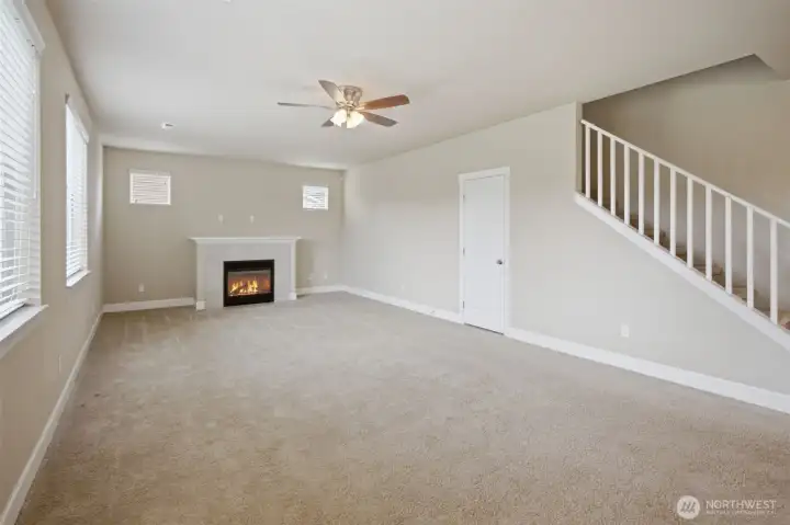 Living room down stairs w/ fireplace Living room down stairs w/ fireplace