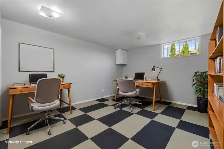 Lower level bedroom/office/gym  multipurpose