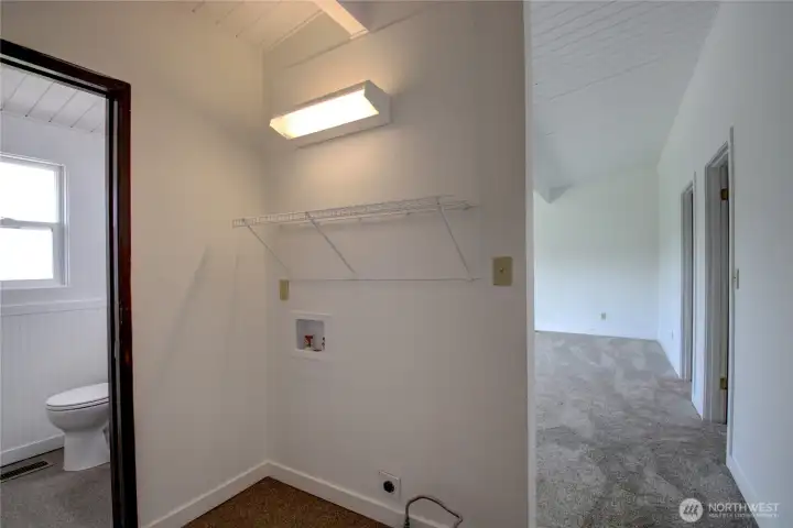 This is the half bath.  The shower and an additional vanity is nearby.