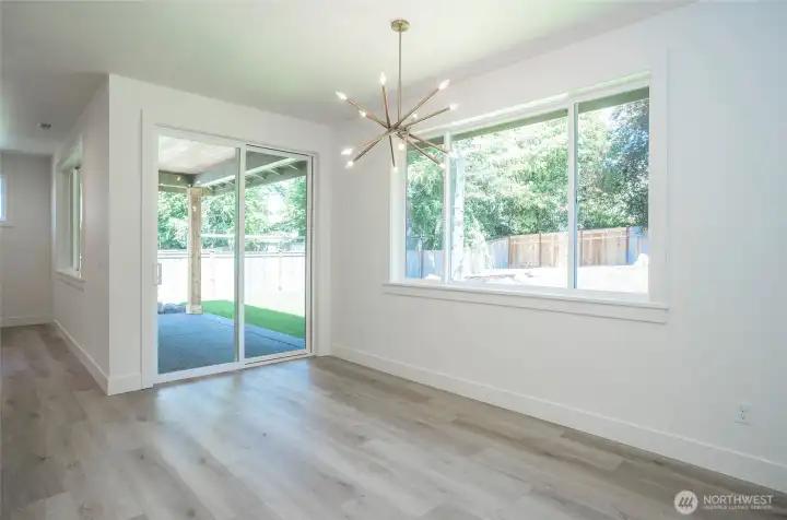 Nook with sliding glass door to rear patio Nook with sliding glass door to rear patio