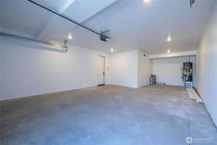 Stacked three car garage