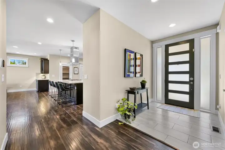 Light-filled entry which leads you into the main floor living