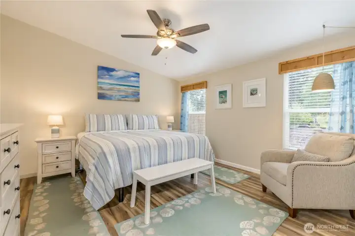 Generous primary suite includes a large walk-in closet. Generous primary suite includes a large walk-in closet.