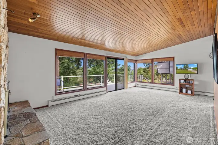 Open Living Room at top of entry stairs