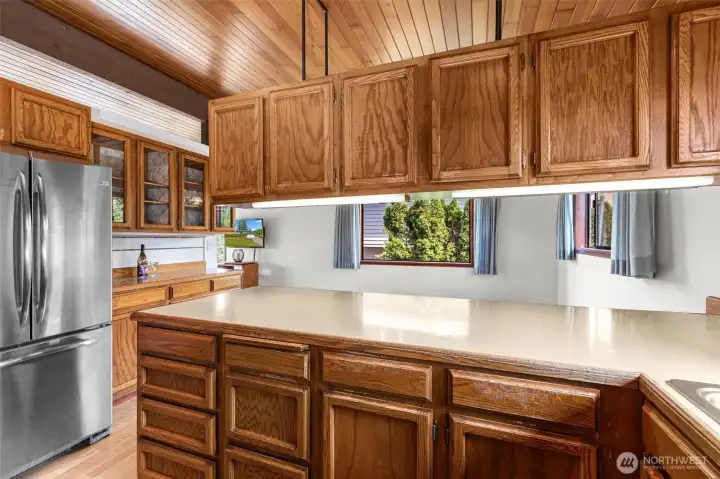 Kitchen servicing space or breakfast bar looking into the Dining Room
