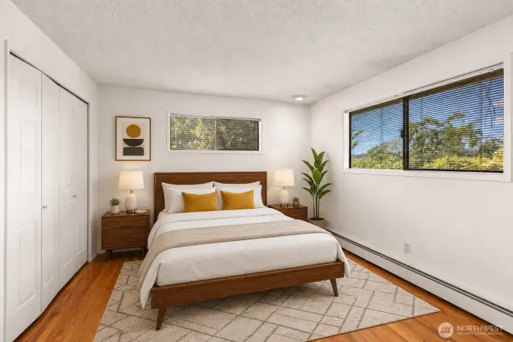 Virtual Staged Primary Bedroom
