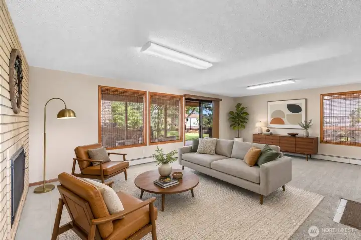 Virtually Staged Family Room