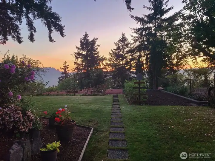 Beautiful Sunrises from the backyard earning its keep on Scenic Drive SE