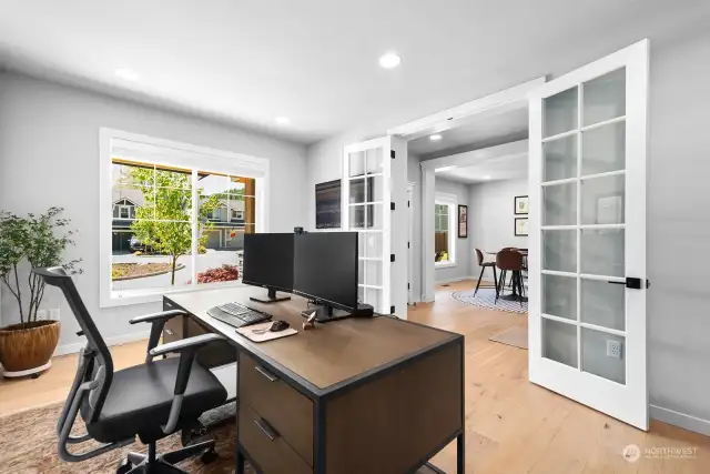 Oversized office with tons of natural light