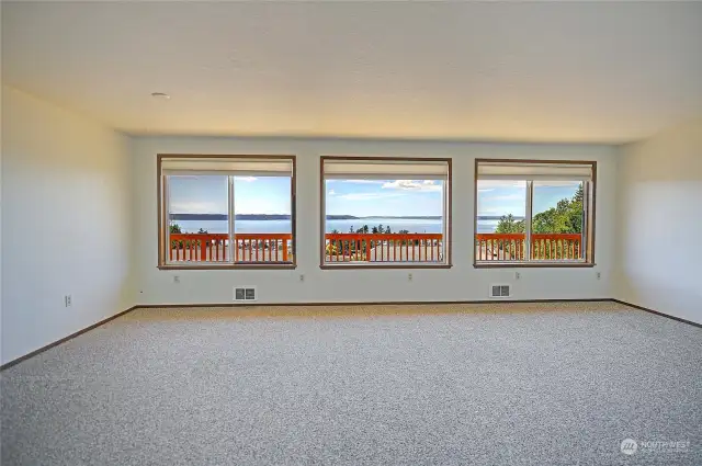 Captivating water views just as you step inside the home!