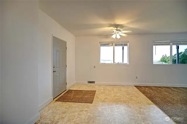Lower-level private entrance.