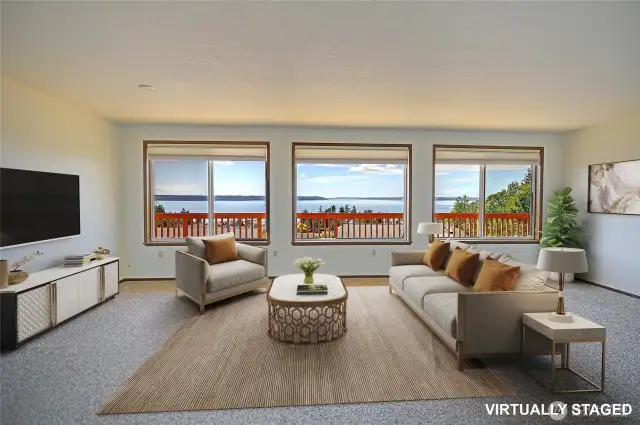Virtually Staged Living Room.