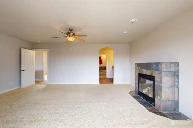 Primary Bedroom with gas fireplace