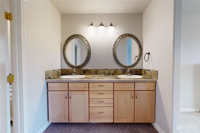 Primary Bathroom with double vanity