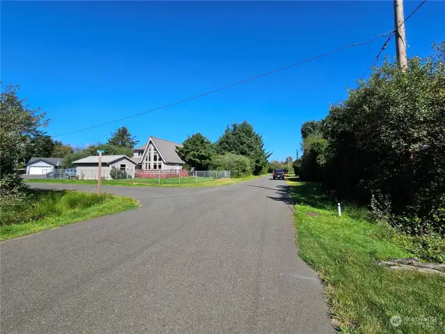 Neighborhood view on Auriga; parcel on Left.