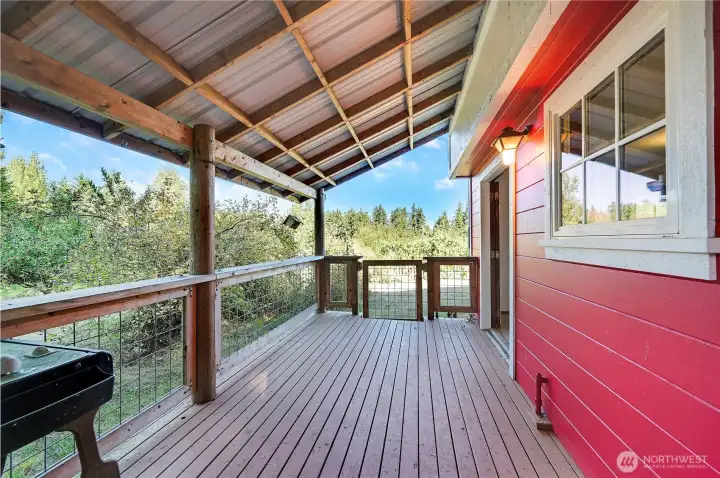 Covered Deck off of Shop.