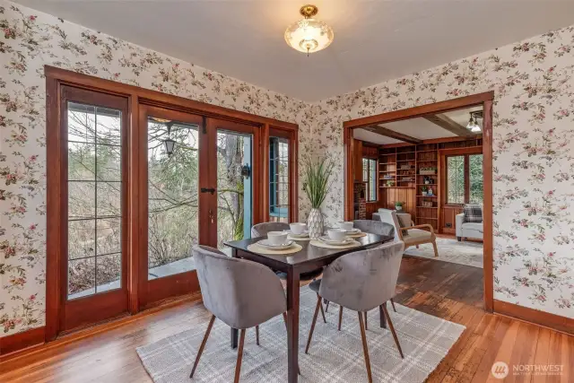 Dining room overlooking Chimacum Creek.