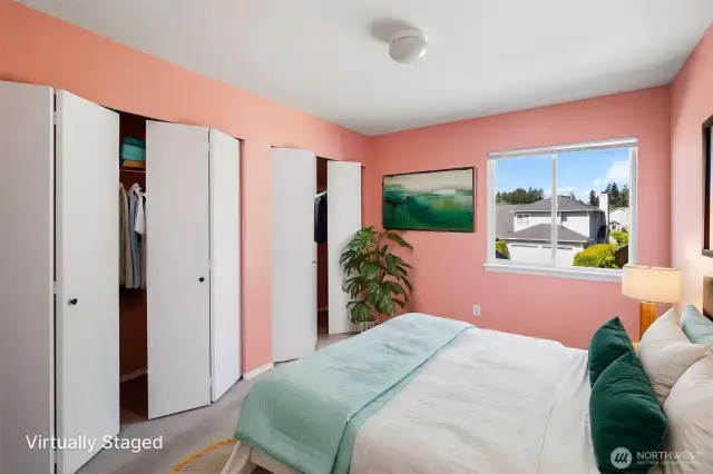 Virtually staged 3rd bedroom.