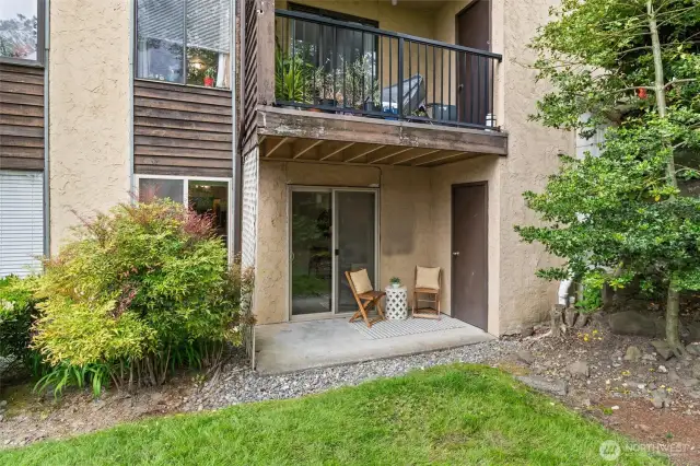 Covered patio & storage closet