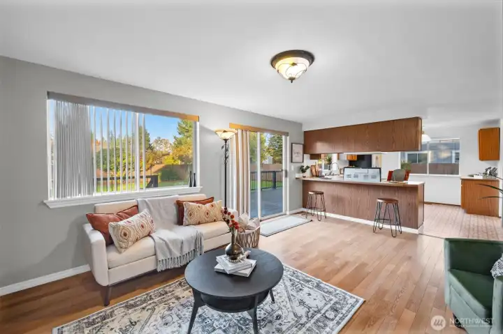 2nd Living space to back yard and deck.