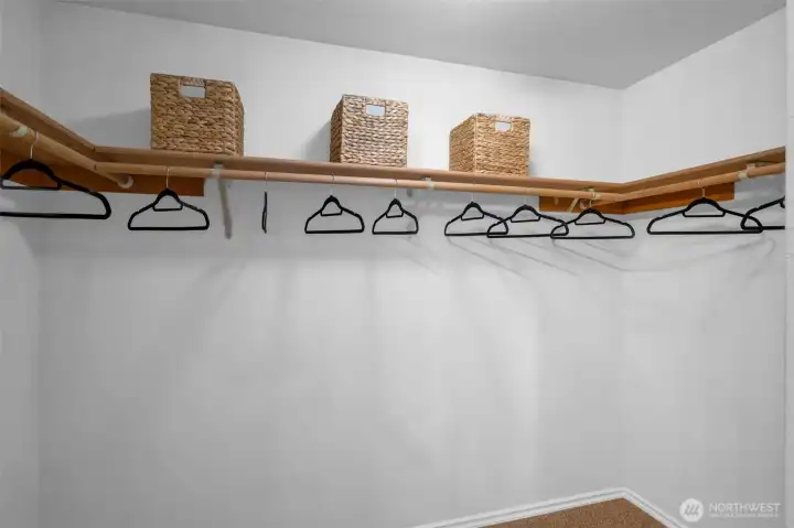 Huge walk in closet.