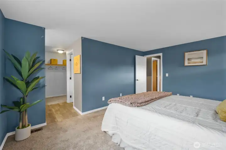 Entrance to bathroom. Plenty of room for that barn door you've wanted.