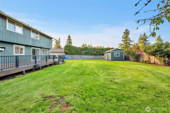 Full length of the yard.