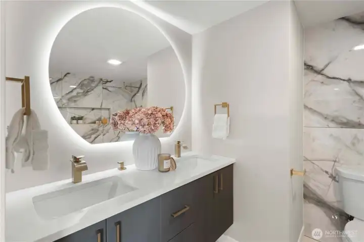 Double Sink floating master Vanity