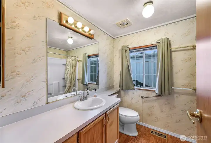 Hallway bathroom
