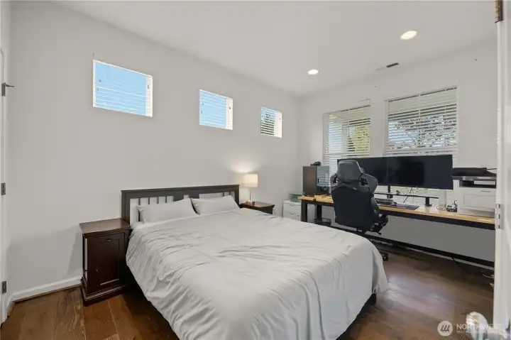 Main floor bedroom offers an attached ¾ bathroom - ideal for guests or multi generational living!