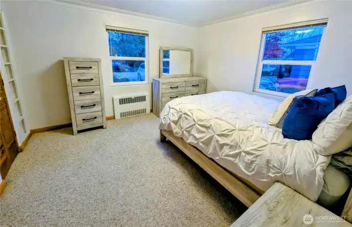 Primary bedroom with plenty of light.