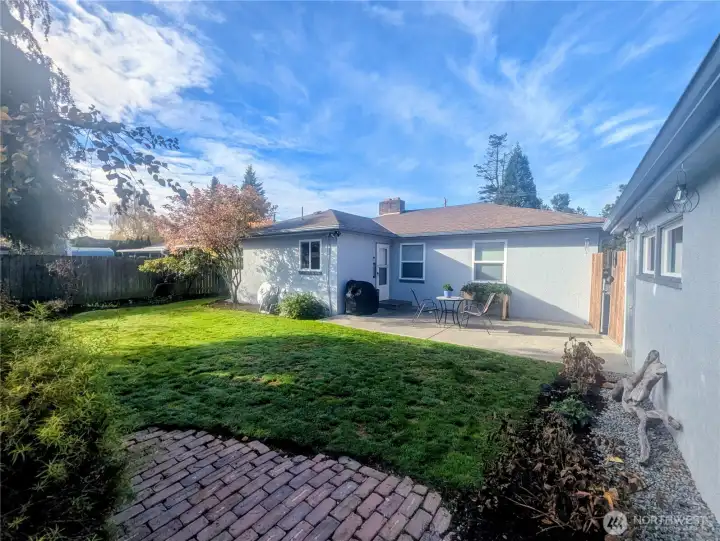 Back yard view of home.